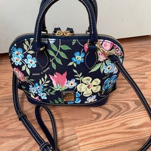 Dooney & Bourke, mini bag, coated cotton and saffiano leather